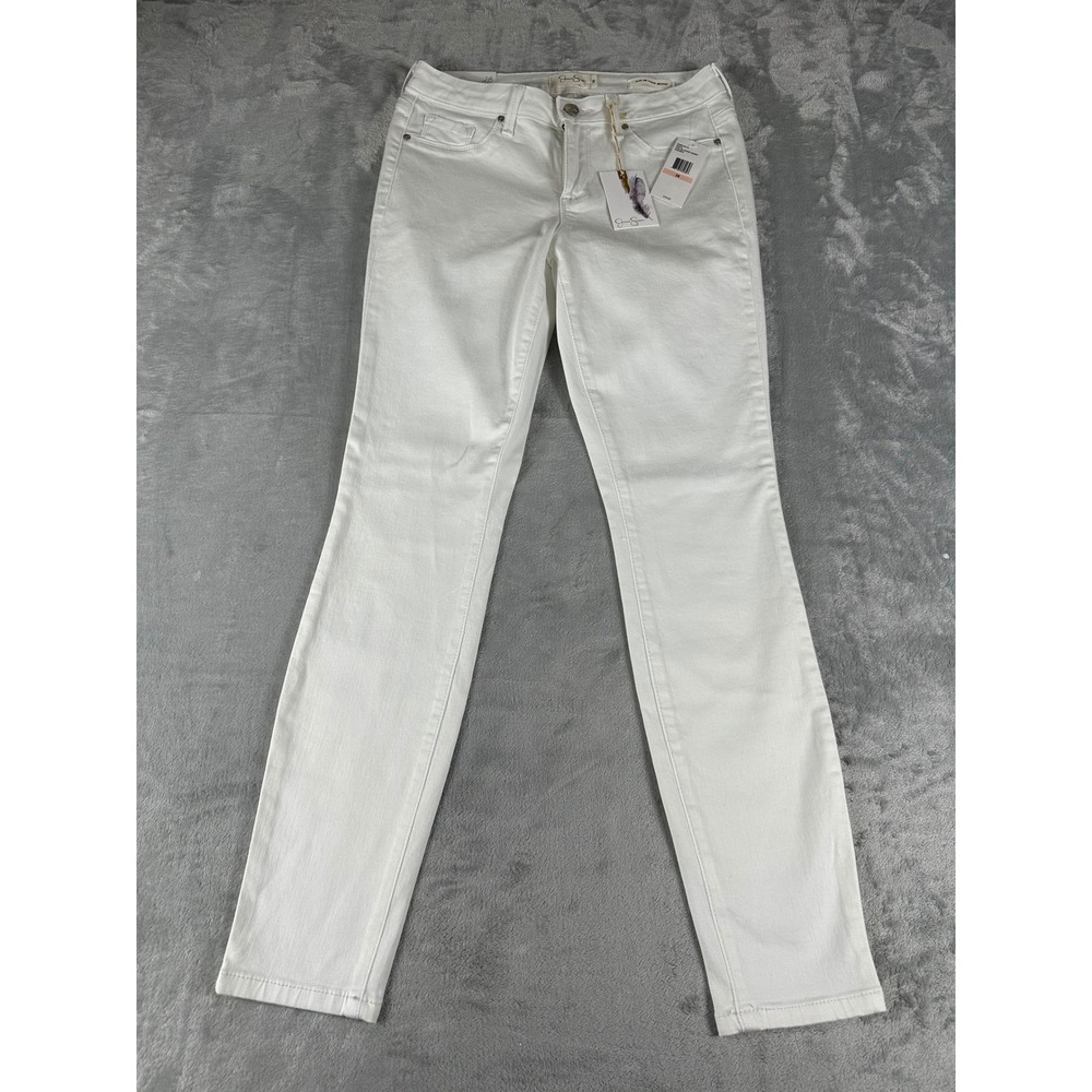Jessica Simpson NWT Kiss Me Super Skinny Jeans Women 28 White Denim Minimalist